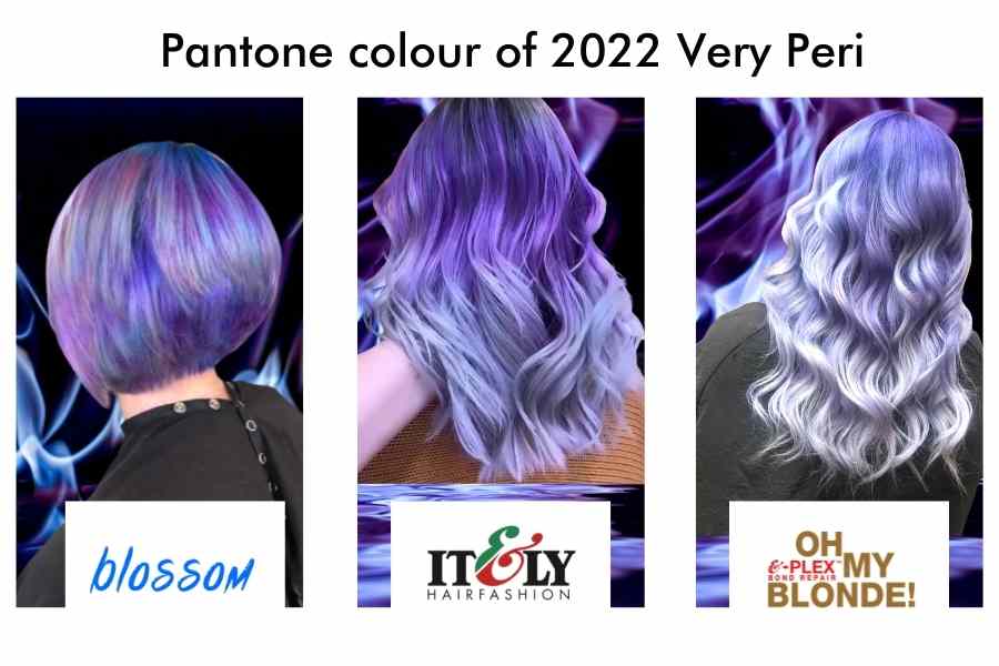 Very Peri pantone colour of the year 2022 hair
