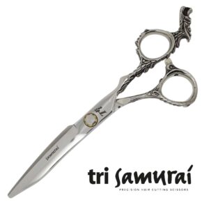TRI 567 TRI Samurai Gothic Series DRAGON 6 offset handles and dragon motif finger rest hairdressing scissors